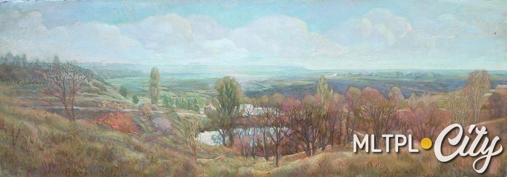 Панорама с горы Поповой - рисунок 2009 г.