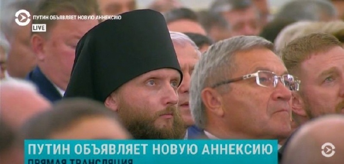 Олександр Прокопенко на церемонії оголошення незаконної анексії РФ Херсонської, Запорізької, Луганської та Донецької областей у Москві, 30.09.2022 